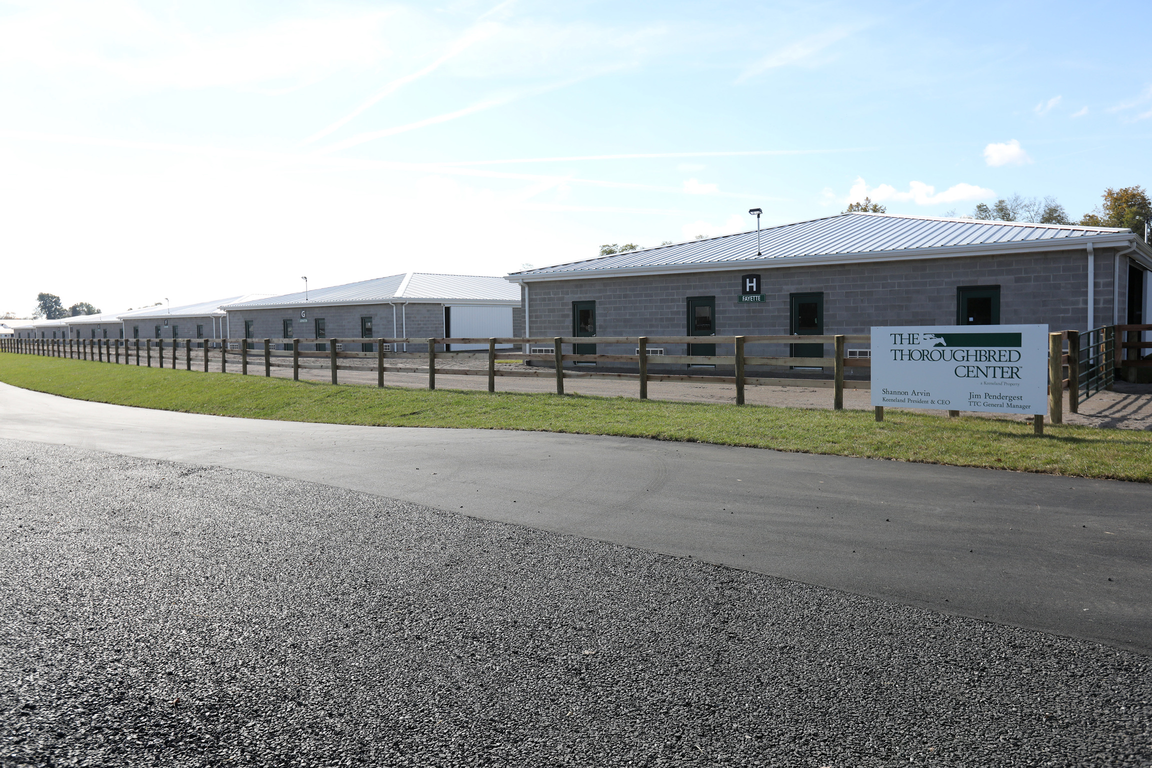 The Thoroughbred Center barn