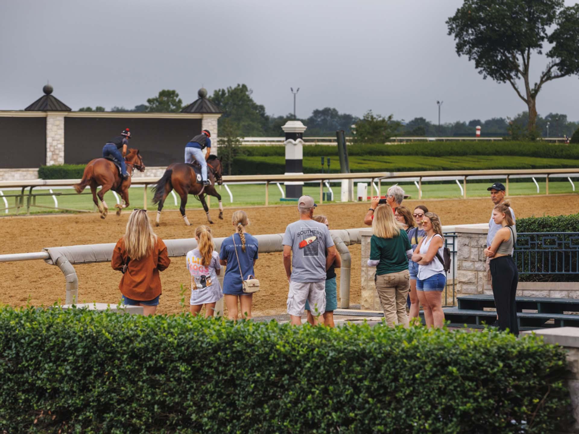 Tour group at Keeneland