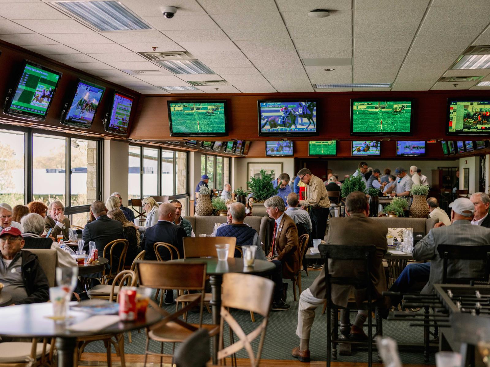 grandstand, tables