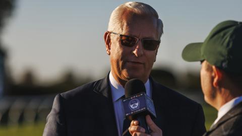 Todd Pletcher being interviewed